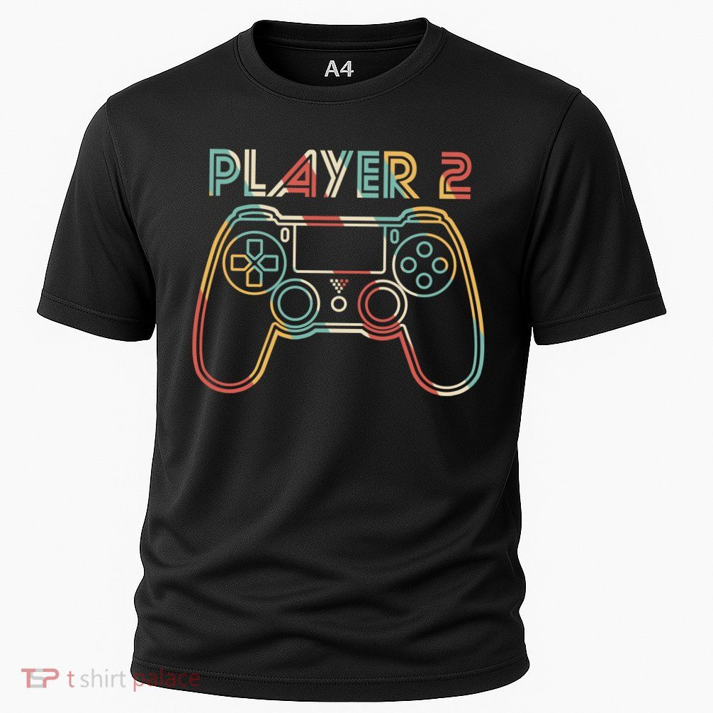 Retro Matching Player 2 Video Gamer Cooling Performance Crew T-Shirt