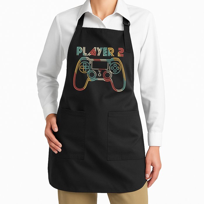 Retro Matching Player 2 Video Gamer Apron