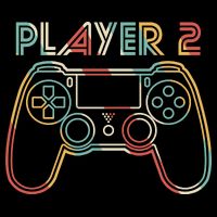 Retro Matching Player 2 Video Gamer Apron