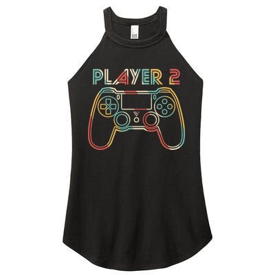 Retro Matching Player 2 Video Gamer Women's Perfect Tri Rocker Tank