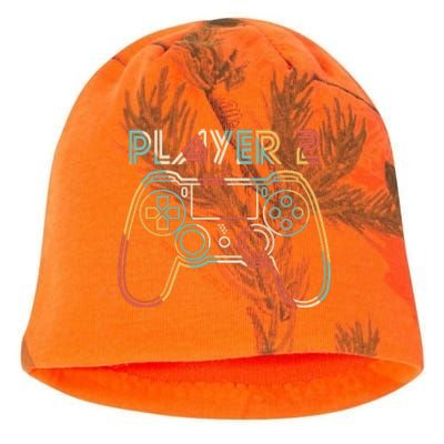 Retro Matching Player 2 Video Gamer Kati - Camo Knit Beanie