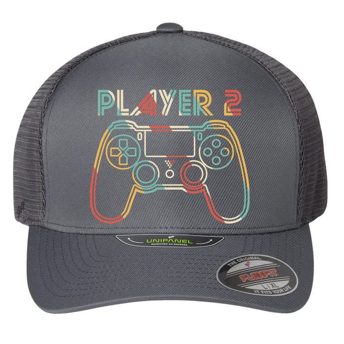 Retro Matching Player 2 Video Gamer Flexfit Unipanel Trucker Cap