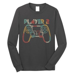 Retro Matching Player 2 Video Gamer Long Sleeve Shirt