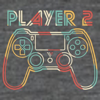Retro Matching Player 2 Video Gamer T-Shirt