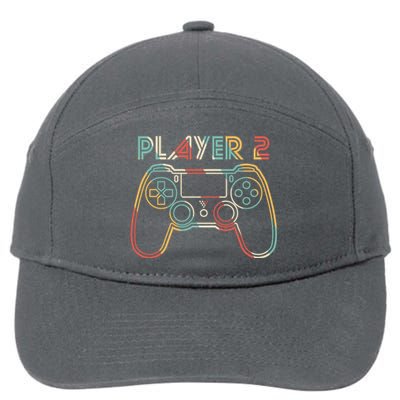 Retro Matching Player 2 Video Gamer 7-Panel Snapback Hat