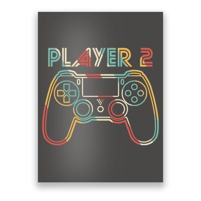 Retro Matching Player 2 Video Gamer Poster