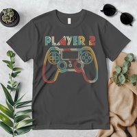 Retro Matching Player 2 Video Gamer Premium T-Shirt