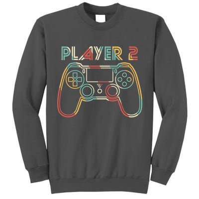 Retro Matching Player 2 Video Gamer Tall Sweatshirt