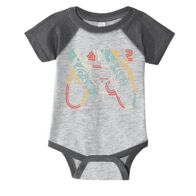 Retro Matching Player 2 Video Gamer Infant Baby Jersey Bodysuit