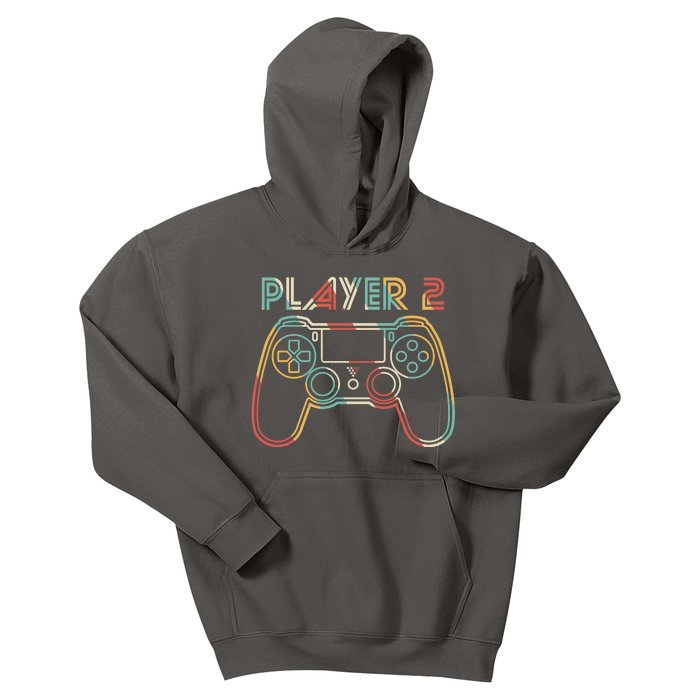 Retro Matching Player 2 Video Gamer Kids Hoodie