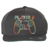 Retro Matching Player 2 Video Gamer Wool Snapback Cap