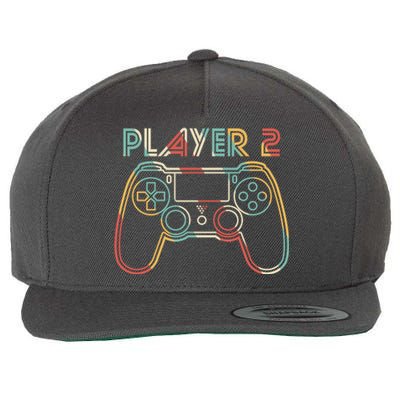 Retro Matching Player 2 Video Gamer Wool Snapback Cap