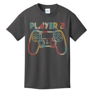 Retro Matching Player 2 Video Gamer Kids T-Shirt