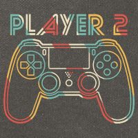 Retro Matching Player 2 Video Gamer Cotton Canvas Backpack