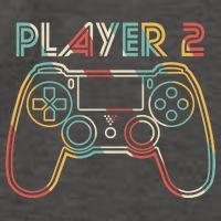 Retro Matching Player 2 Video Gamer Vector Backpack