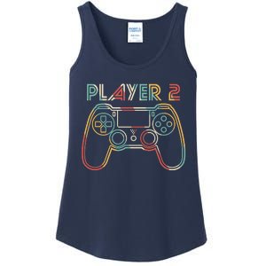 Retro Matching Player 2 Video Gamer Ladies Essential Tank