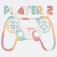 Retro Matching Player 2 Video Gamer Garment-Dyed Sweatshirt