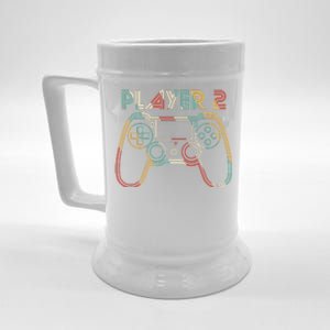 Retro Matching Player 2 Video Gamer Beer Stein