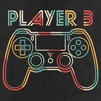 Retro Matching Player 3 Video Gamer 7 Panel Mesh Trucker Snapback Hat