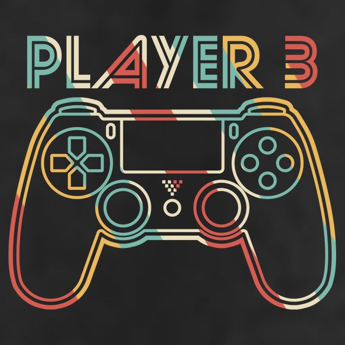 Retro Matching Player 3 Video Gamer 7 Panel Mesh Trucker Snapback Hat