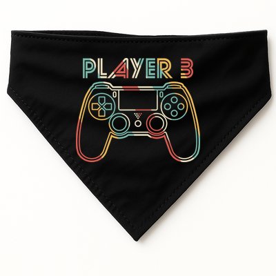 Retro Matching Player 3 Video Gamer USA-Made Doggie Bandana