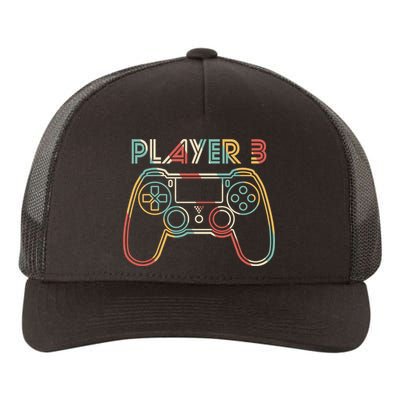 Retro Matching Player 3 Video Gamer Yupoong Adult 5-Panel Trucker Hat