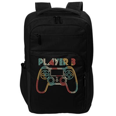 Retro Matching Player 3 Video Gamer Impact Tech Backpack