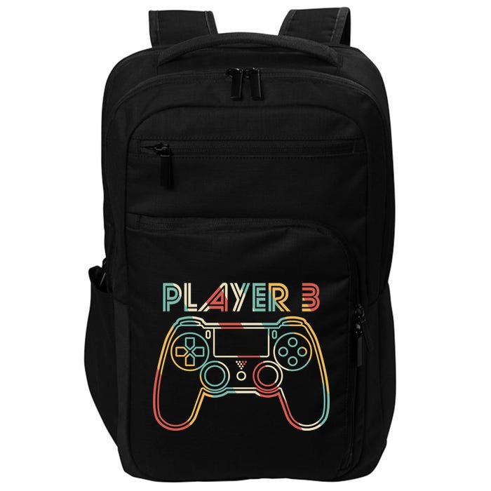 Retro Matching Player 3 Video Gamer Impact Tech Backpack