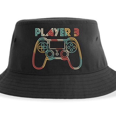 Retro Matching Player 3 Video Gamer Sustainable Bucket Hat