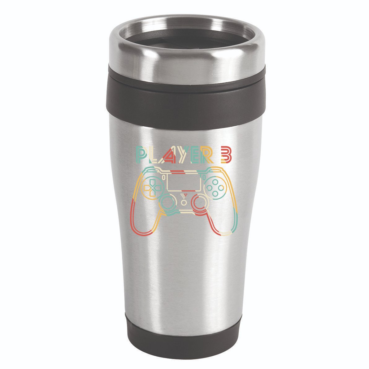 Retro Matching Player 3 Video Gamer 16oz Travel Tumbler