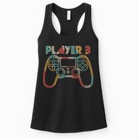 Retro Matching Player 3 Video Gamer Womens Tank Top