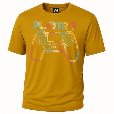 Retro Matching Player 3 Video Gamer Performance Shirt