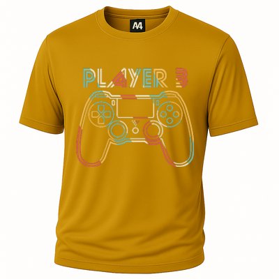 Retro Matching Player 3 Video Gamer Cooling Performance Crew T-Shirt