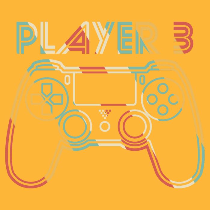 Retro Matching Player 3 Video Gamer Performance Shirt