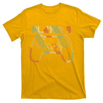 Retro Matching Player 3 Video Gamer T-Shirt