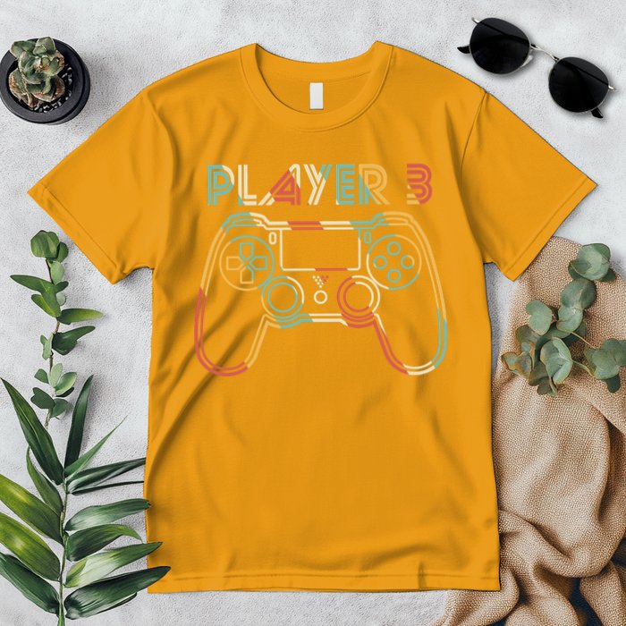 Retro Matching Player 3 Video Gamer Premium T-Shirt