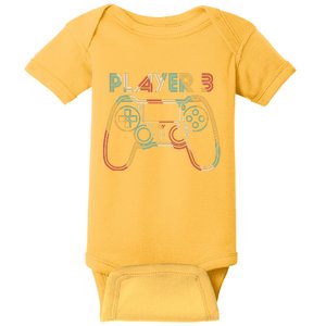 Retro Matching Player 3 Video Gamer Baby Bodysuit