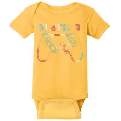 Retro Matching Player 3 Video Gamer Baby Bodysuit