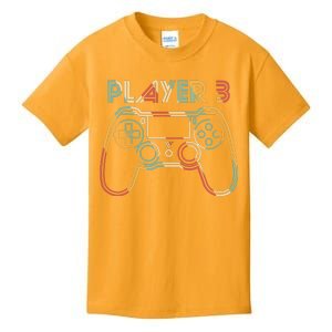 Retro Matching Player 3 Video Gamer Kids T-Shirt