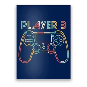 Retro Matching Player 3 Video Gamer Poster