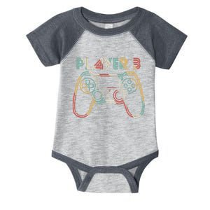 Retro Matching Player 3 Video Gamer Infant Baby Jersey Bodysuit