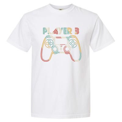 Retro Matching Player 3 Video Gamer Garment-Dyed Heavyweight T-Shirt