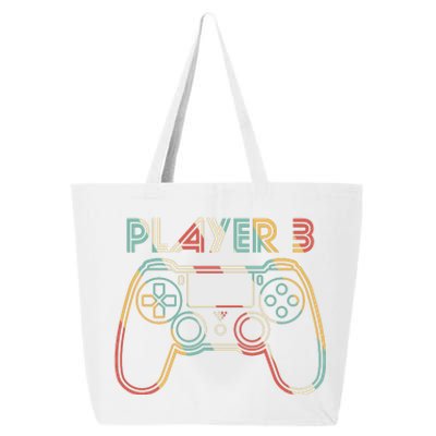 Retro Matching Player 3 Video Gamer 25L Jumbo Tote