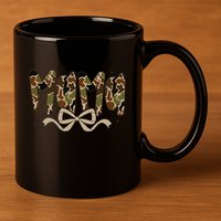 Retro Mama Preppy Duck Coquette Camo Bow Camouflage Mom 11oz C Handle Ceramic Mug