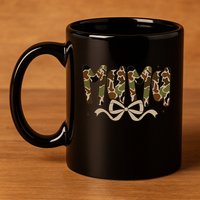 Retro Mama Preppy Duck Coquette Camo Bow Camouflage Mom 11oz C Handle Ceramic Mug