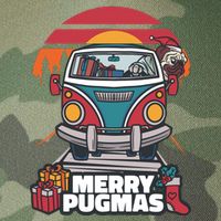 Retro Merry Pugmas Legacy Tie Dye Trucker Hat