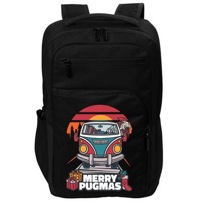 Retro Merry Pugmas Impact Tech Backpack