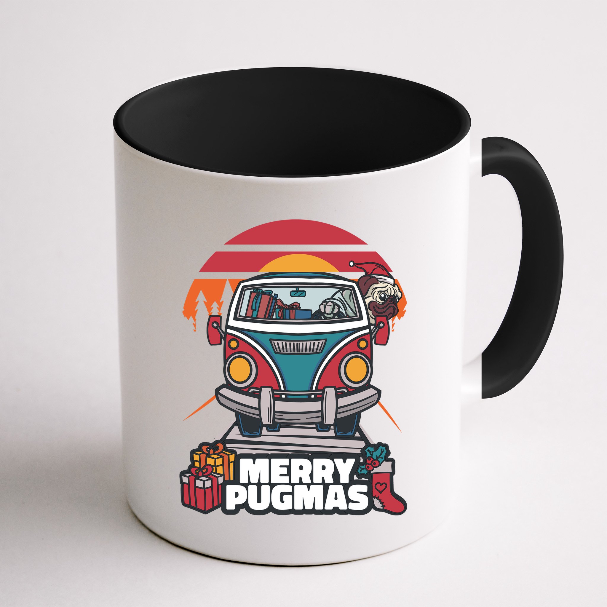 Retro Merry Pugmas Mug