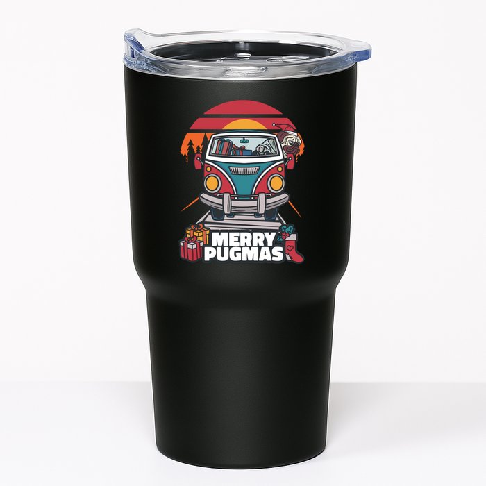 Retro Merry Pugmas Tumbler