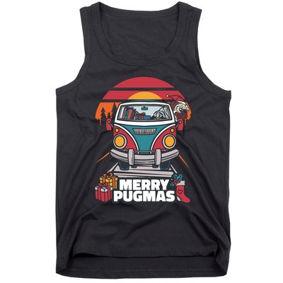Retro Merry Pugmas Tank Top
